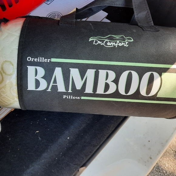 NEW THERAPUTIC DOCTOR COMFORT PILLOW GENUINE BAMBOO IN CARRY CASE - Picture 2 of 4